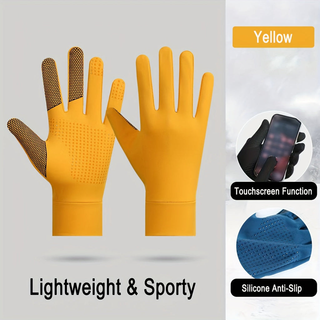 Gants de sport rose jaune