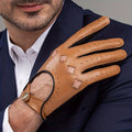 Gants homme cuir chameau