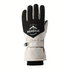 Gant de ski clair et noir, vue de face