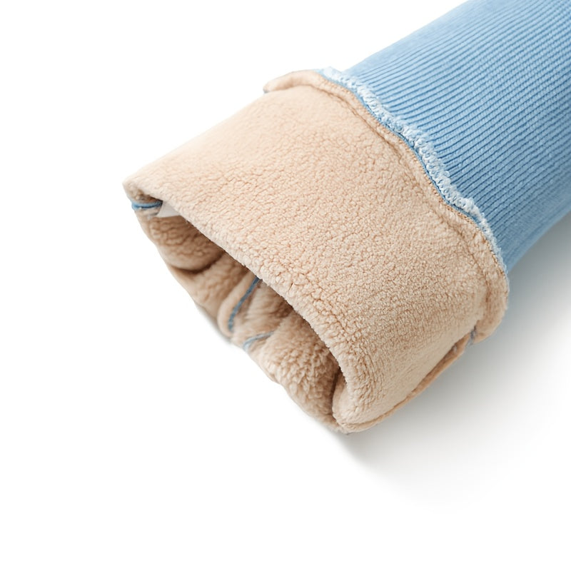 Gants de vélo enfant, détail de la doublure polaire