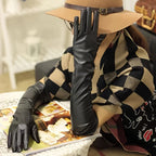 Gants similicuir femme longs, vue de la paume