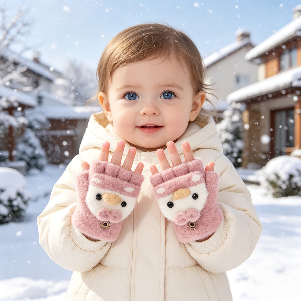 Gants enfant à retournement, vue détail