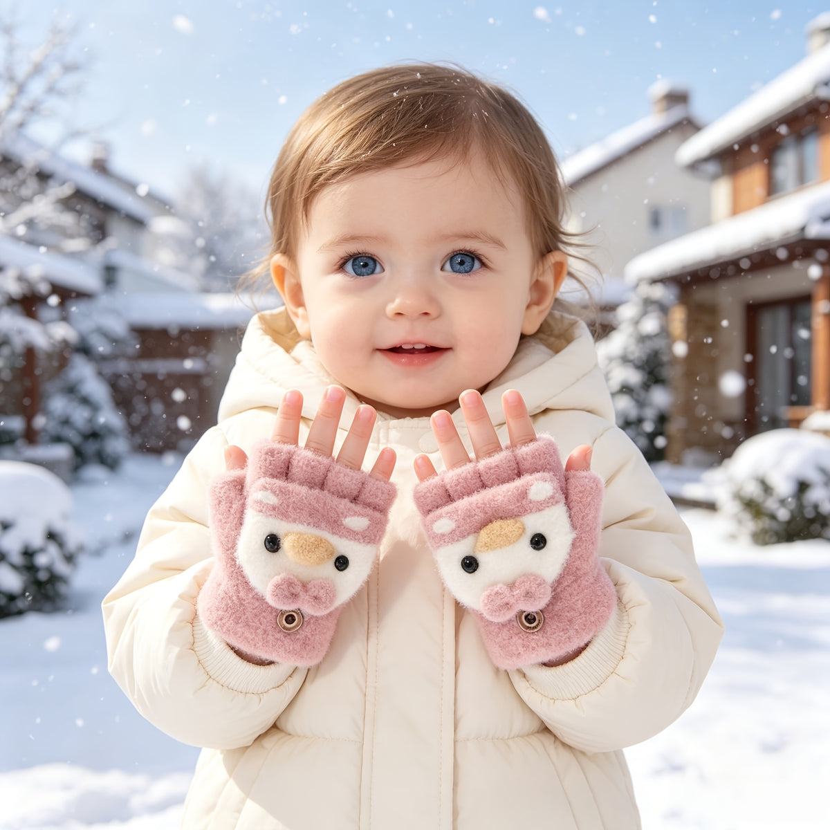 Gants enfant à retournement, vue détail