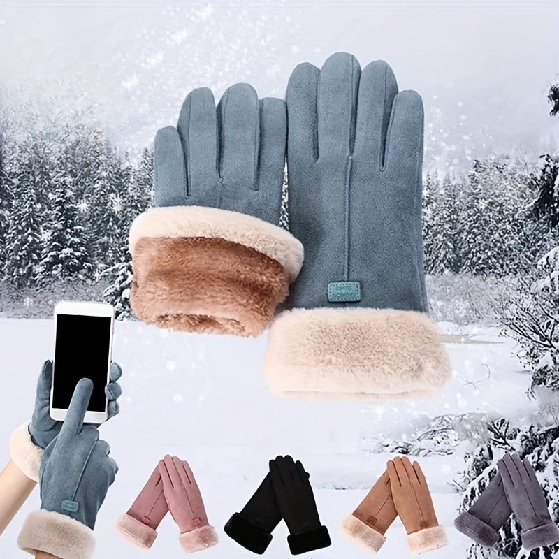 Gants femme, revers fourrure