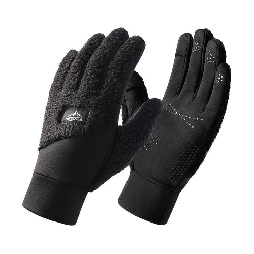 Gants bicolores noir