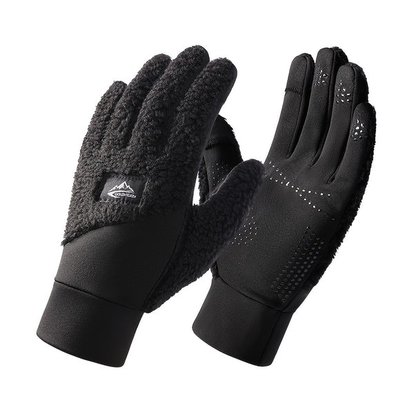 Gants bicolores noir