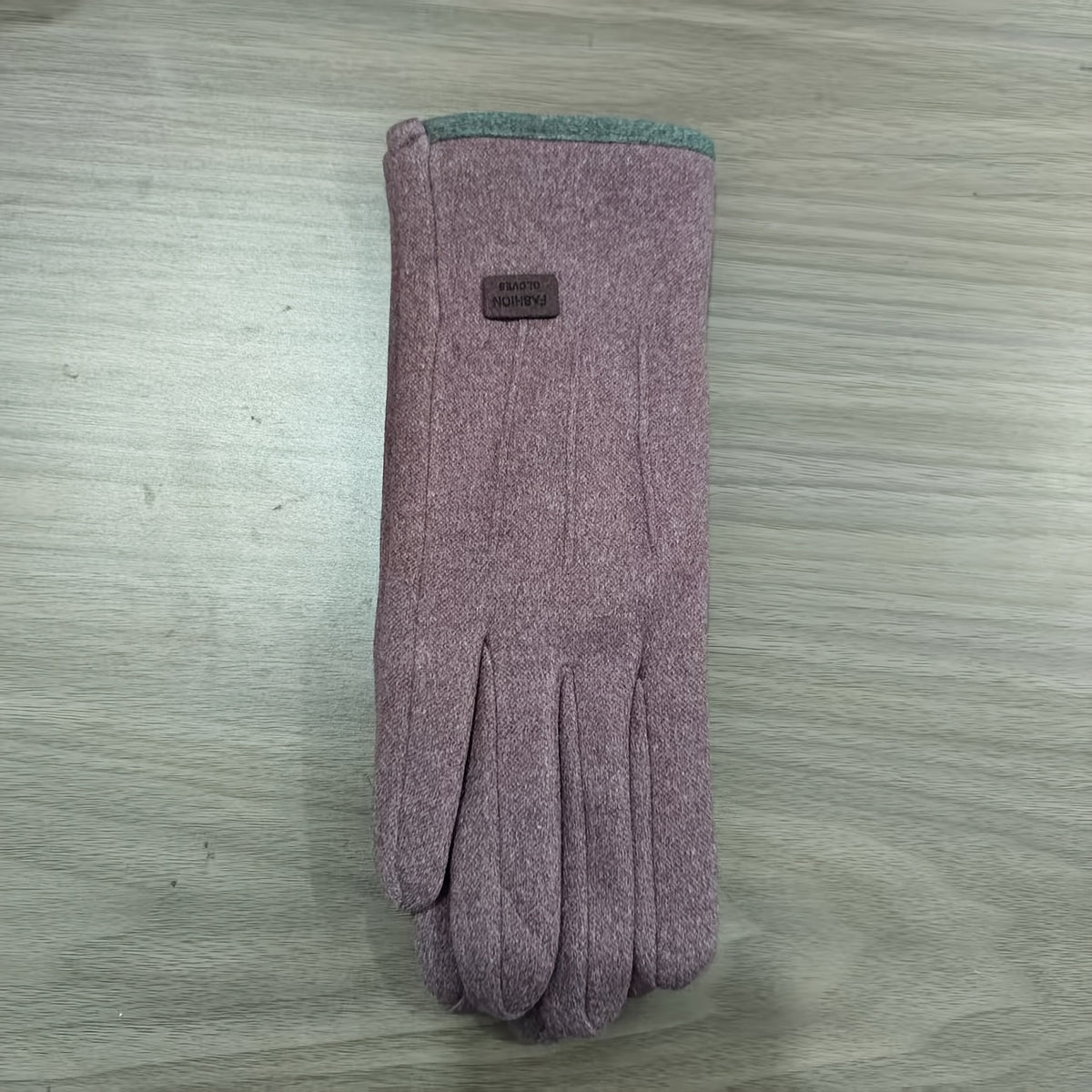 Gant femme violet façon tweed, style vintage, tactile