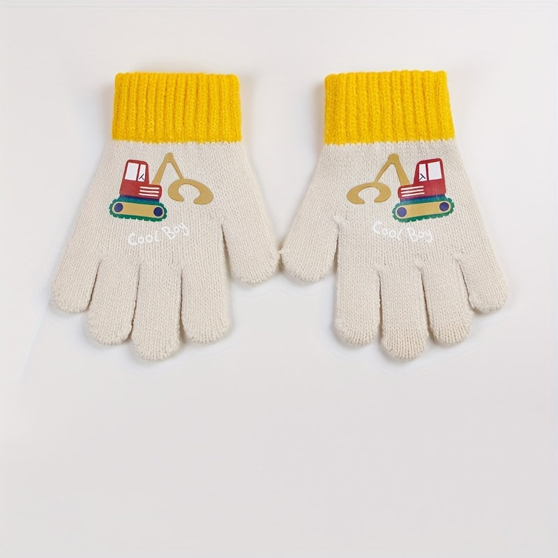 Gants enfant coloris beige épais