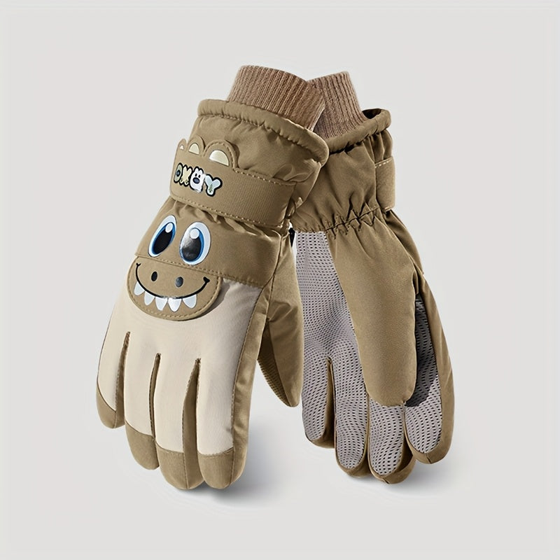 Gants enfant coloris kaki