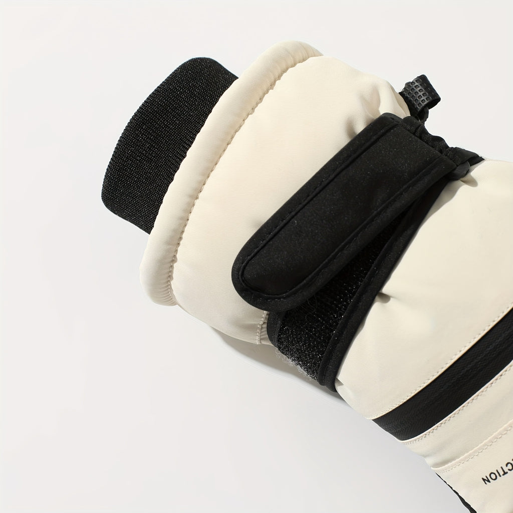 Détail de la patte auto-agrippante au poignet, gants de ski