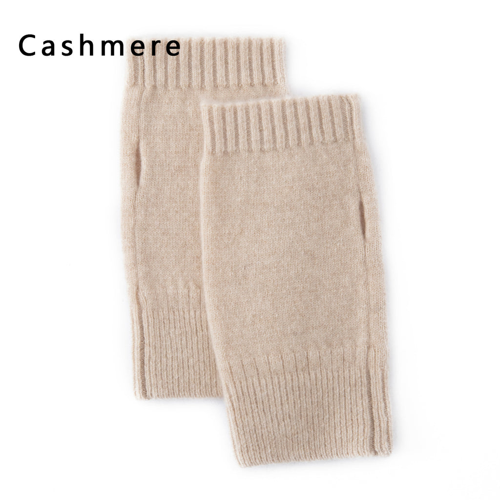 Mitaine femme beige, vue de face