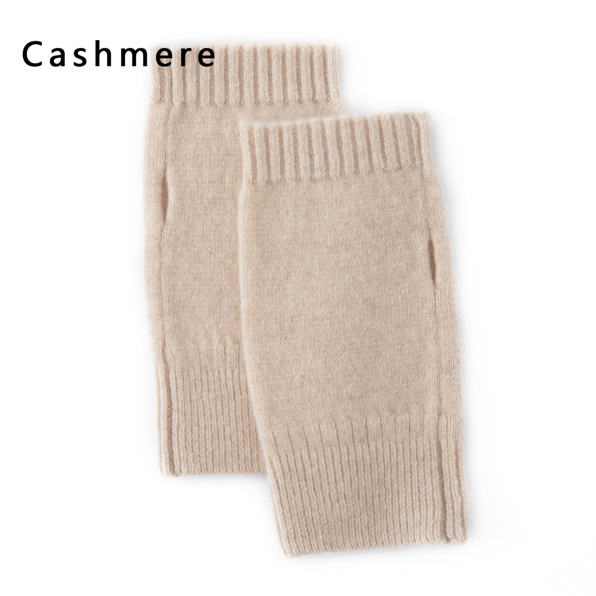 Mitaine femme beige, vue de face