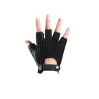 Gants demi-doigts noir