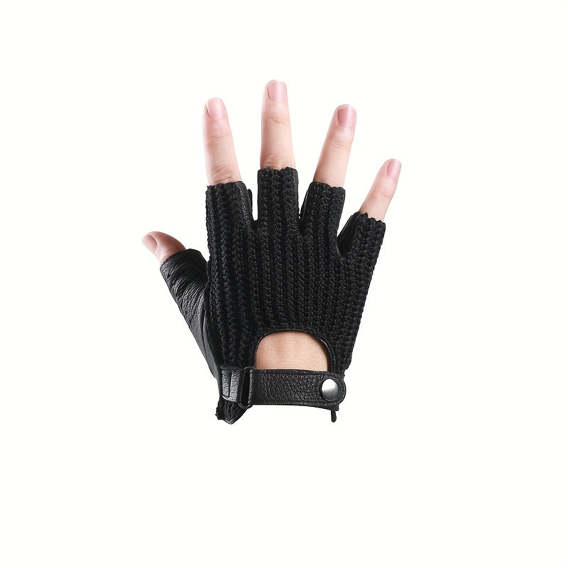 Gants demi-doigts noir