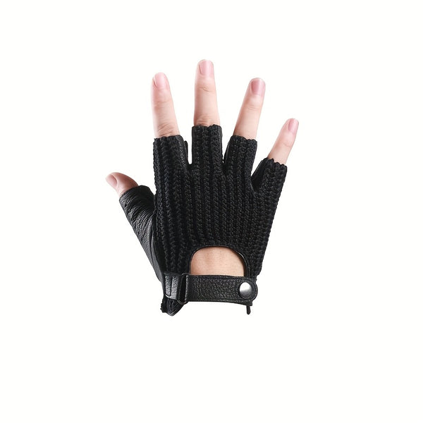 Gants demi-doigts noir