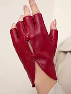 Mitaine femme cuir PU, vue de la paume