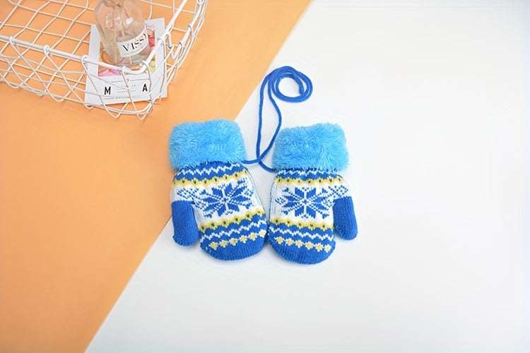 Gants enfant motif floral, vue détail