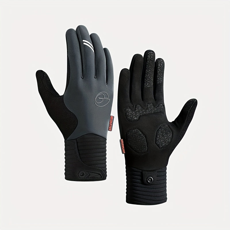 Gants de vélo gris, vue portée