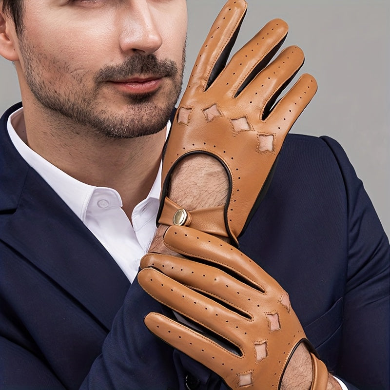 Gants homme cuir, vue détail
