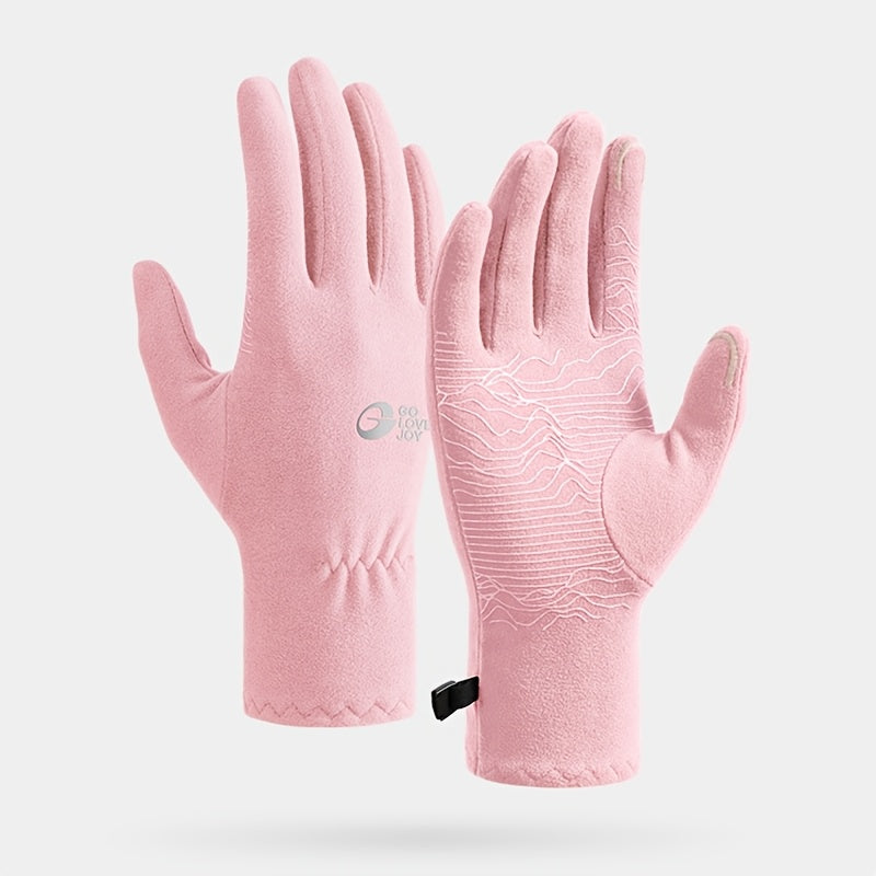 Gants polaire rose