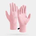 Gants polaire rose