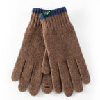 Gant femme chameau en laine, coupe-vent et tactile