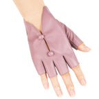 Mitaine femme cuir PU coloris violet
