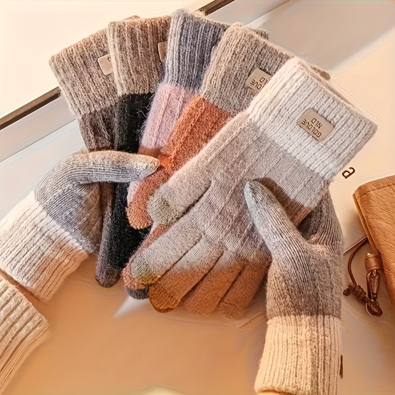 Gants femme en cachemire portés à vélo