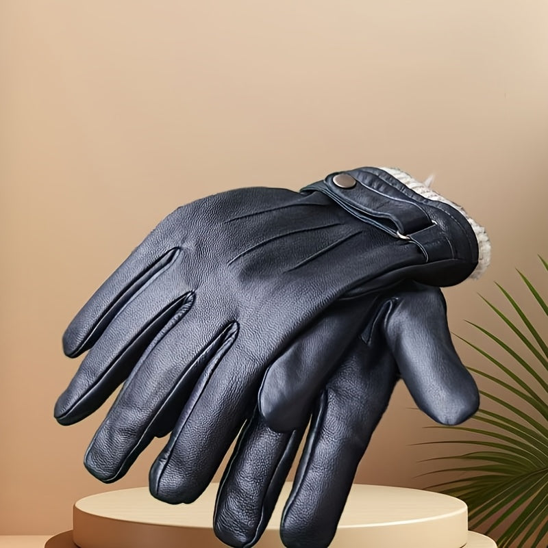 Gants homme cuir, vue détail
