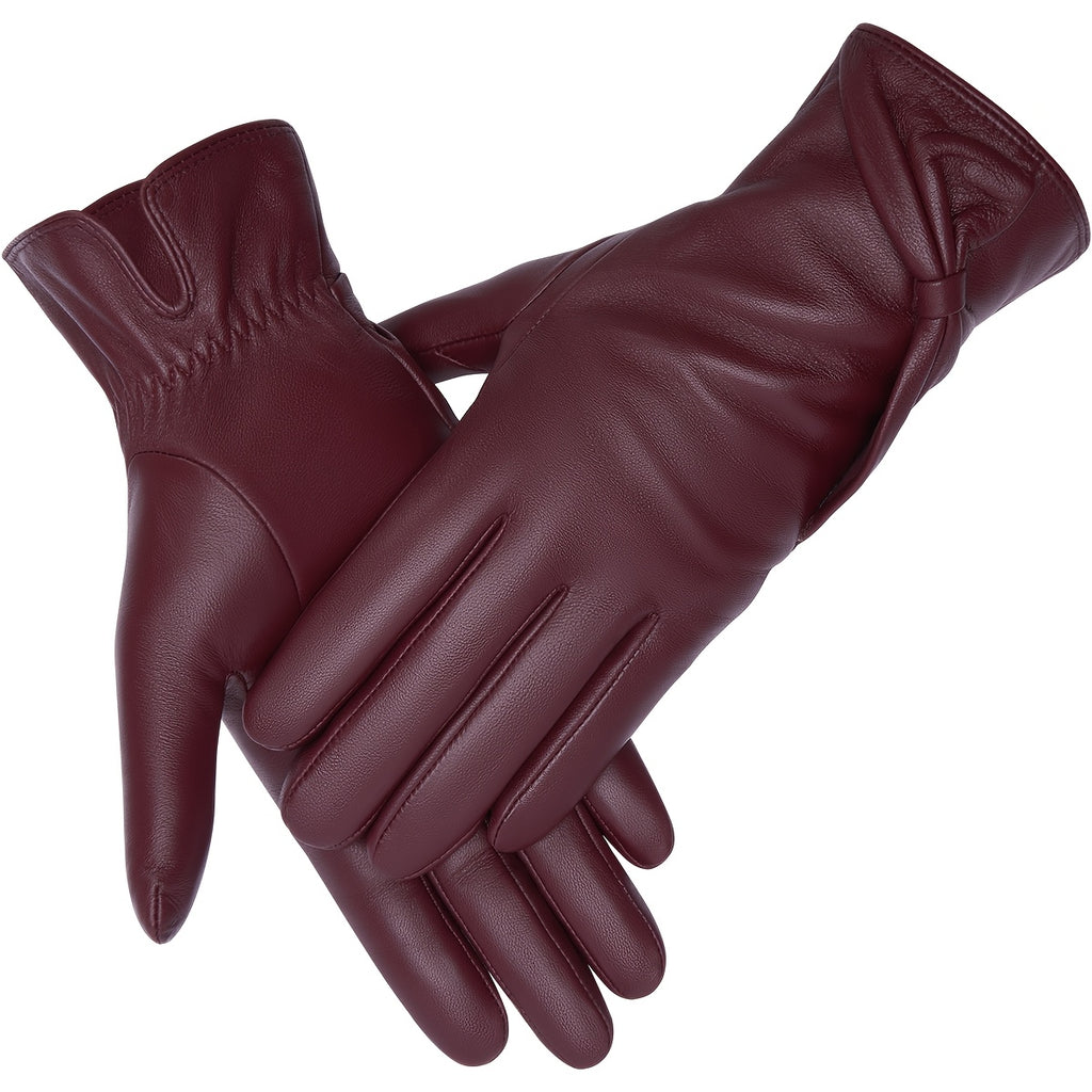 Gants femme cuir, vue détail