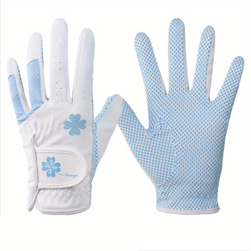 Gants de golf blanc et bleu