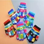 Gants enfant motif flocon de neige, vue détail